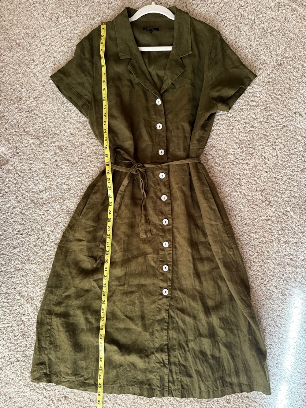 Quince Olive Shirt Dress - Picture 3 of 5